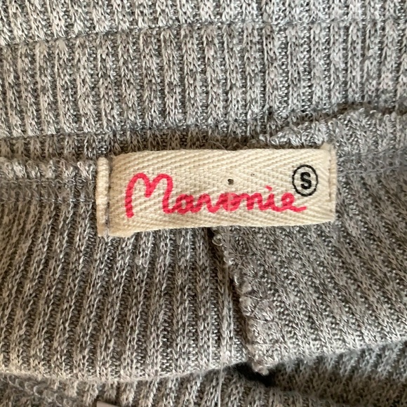 NWT! Maronie Grady Ribbed Grey Wide Leg Palazzo - Picture 8 of 9